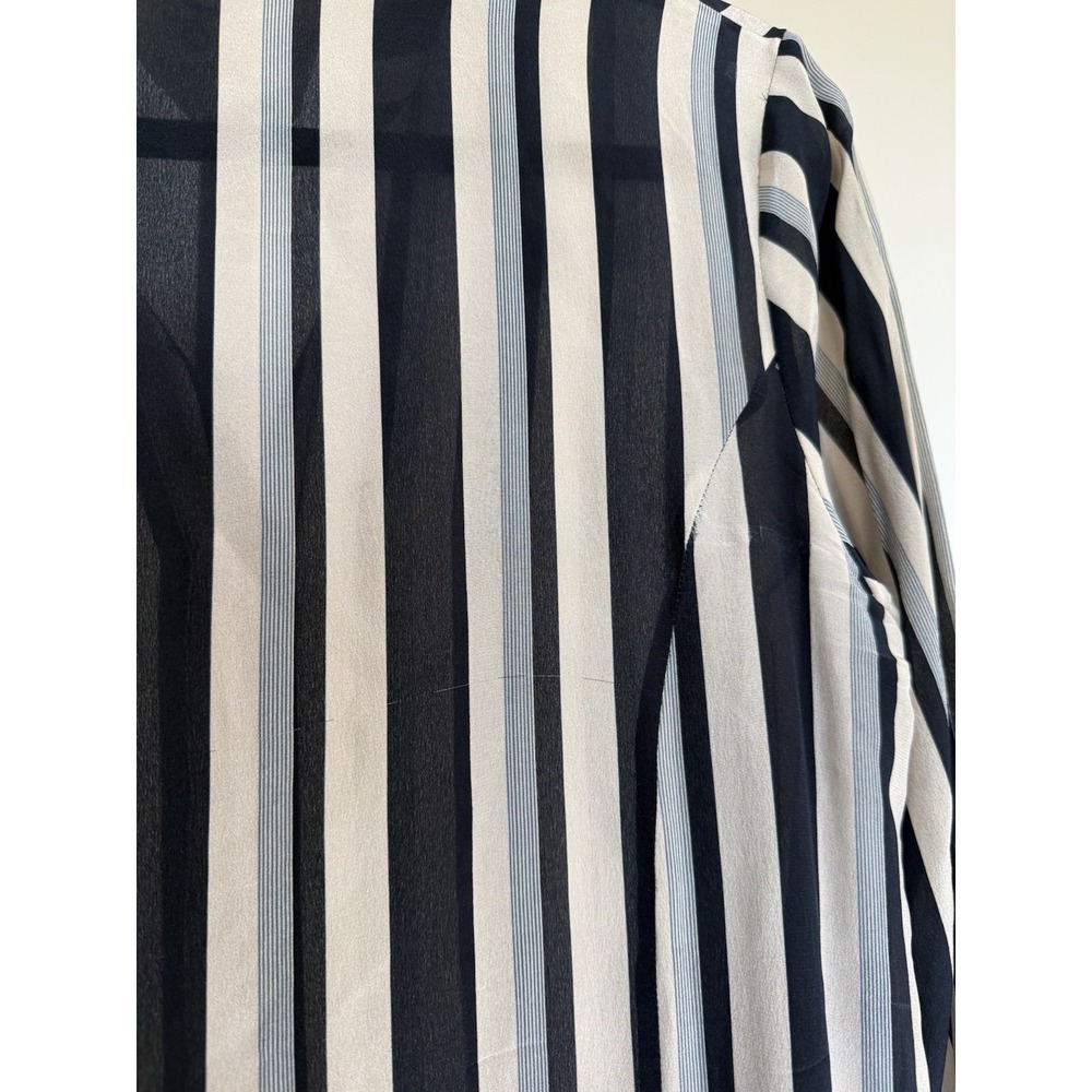 Figue Indiana Striped Shirtdress Midi Size Small Silk - Picture 8 of 8